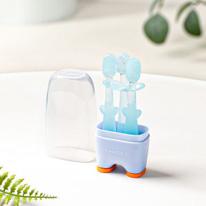 Baby Tongue Cleaning Kit Baby Infant Toothbrush Soft Bristle Silicone Baby Oral Cleaner