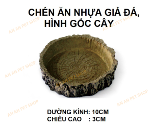 Chén ăn Nhựa tổng hợp giả Đá hình Gốc Cây chính hãng NOMOY
