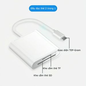 Đầu đọc thẻ nhớ SD TF Type-C (điện thoại Android IOS) cho Thẻ nhớ máy ảnh máy tính-NIEVE
