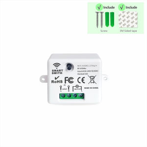 WenQia Tuya WiFi RF Smart Switch Light Wireless Remote Control SwitchMini 220V 240V Timing Breaker Module with Touch Wall Switch Transmitterwork with 天猫精灵/Alexa