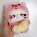 【 sanheZ】Hello Kitty Plush Doll Toys Beaver Hello Kitty Cartoon Stuffed Animals Cute Plushie Doll Spits Bubbles And Squeaks Handmade DIY Gift. 