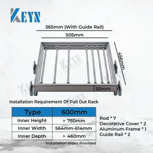 KEYN Aluminum Alloy Pull Out Trousers Rack Clothing Closet Storage Pants Slide Out Rack For Space Saving