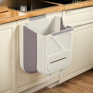 Kitchen Hanging Foldable Trash Bin for Home Use Space-Saving Durable Eco-Friendly Material