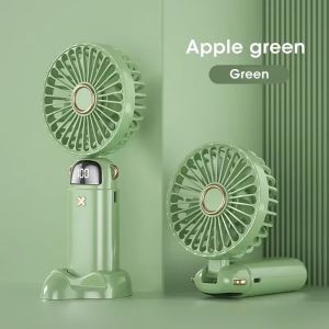 Niye Mini Foldable Electric Fan Handheld Small Fan 5-speed Smart Digital Display New Multifunctional Home Outdoor Summer Electric Fan