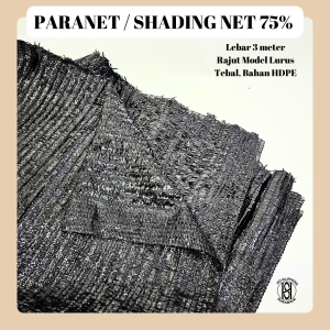 PARANET 75% LEBAR 3METER RAJUT LURUS / PARANET JARING/ SHADE SHADING NET 75%