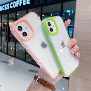 Ốp trong suốt 3 trong 1 màu basic nhẹ nhàng dành cho  6/7/8/6p/7P8P XS XSM 11 11Promax 12pro 12 promax 13 13Promax