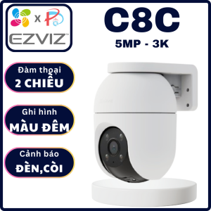 CAMERA IP WIFI NGOÀI TRỜI EZVIZ C8C 5MP 3K COLOR - Có màu ban đêm Đàm thoại 2 chiều Cảnh báo bằng Đèn Còi
