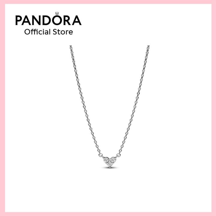 Pandora Triple Stone Heart Collier Necklace | Lazada Singapore