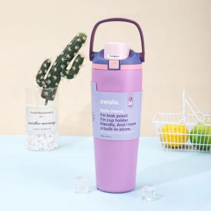 【SG IN STOCK】Owala FreeSip Sway 30oz Insulated Water Bottle - Stainless Steel Sports Tumbler with Straw Dedicated Lock