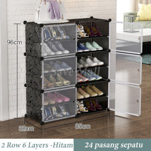 SaveMall Lemari sepatu plastik Rak sepatu Rak sepatu susun kekinian Lemari plastik ukuran jumbo Lemari sepatu plastik cantik