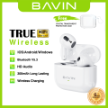 BAVIN BA37 TWS Wireless Bluetooth Earphone Wireless Charging HiFi Stereo Sound Earbuds Touch Control. 