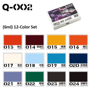 RAYSTUDIO 6ML/18ML Model Coloring 12-Bottle Eco-Friendly Acrylic Water-Based Paint Set for Gundam Military Model Figure DIY Ceation Hand Painting Pigment Tools