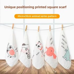 QVPYP 5PCS Face Wipes Baby Gauze Towels Super Soft Burp Cloth Pure Cotton Square Towels Baby Wipes Wash Cloths Six Layer Cartoon Infan Washcloth Newborn Children