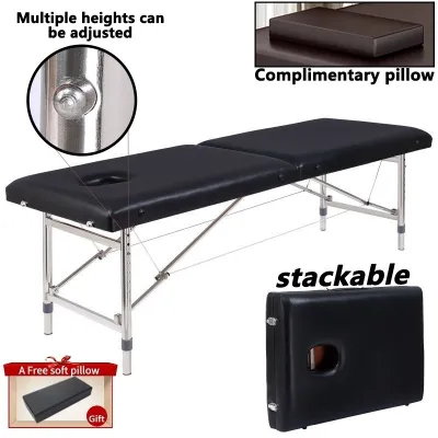 Three-layer folding portable massage bed high-quality beauty spa bed tattoo bed lash bed recliner