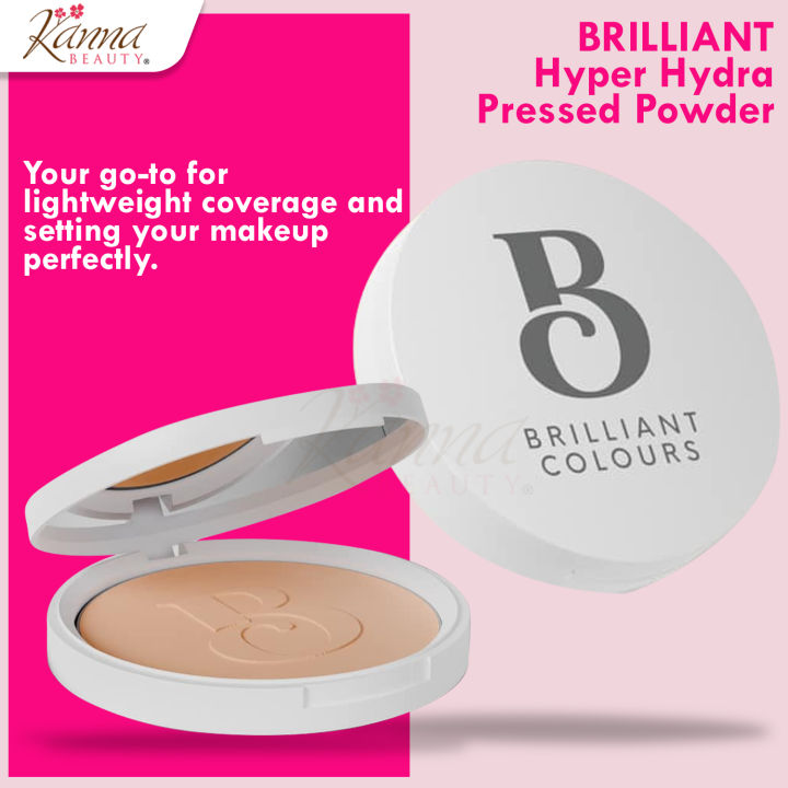 BRILLIANT Colours HYPER HYDRA Pressed Powder SPF50 UVA/UVB 7g NATURAL ...