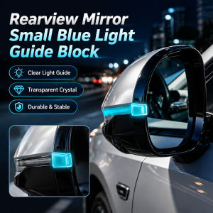 Car Rearview Mirror Blue LED Light Guide Block Automotive Side Mirror LED Light Guide Plate Replacement Accessory