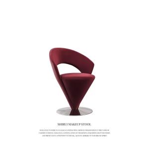 UrbanSpace SG- Italian Light Luxury Balcony Casual High-End Dressing Table Dressing Stool Chair Designer Style Dressing Stool Single Chair Rotating