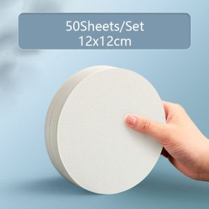 NOCASE 50Sheets/Set Blank Watercolor Paper Professional Square/Round/Rectangle Art Painting Special Paper Thickened Watercolor Cardboard Watercolor Painting