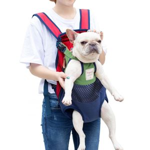HamshMoc Breathable Dog Front Carrier Backpacks Easy-Fit Pet Carrier Sling Backpack with Adjustable Shoulder Straps for Small Dogs Cats Hiking