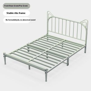 [CozyNest ]Northern Europe Bed Cat Ears Single Bed Simplicity Platform Bed Modern Double Bed