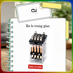 Rơ le trung gian Omron MY2N MY4N - Relay Omron 12v 24v 220v kèm đế 8 chân và 14 chân