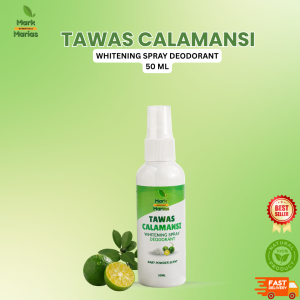 Mark and Marias Tawas Calamansi Whitening Spray Deodorant 100ml 50ml | Underarm Brightening & Skin Smoothing | Long-Lasting Freshness | Quick-Dry Formula | Gentle on Skin | Baby Powder Scent | Daily Odor & Sweat Control | Natural Care | Men & Women Care!