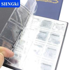 SHNGki 120 túi Album cho tiền xu Bộ sưu tập Cuốn sách trang trí nhà Album đồng xu Album chủ sở hữu bộ sưu tập Cuốn sách sổ lưu niệm hàng tăng gấp đôi Nga