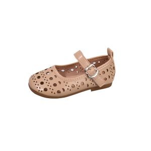 Tinahao Shoes For Kids Girls New Fashion Adjustable Buckle Soft Bottom Outside Leather Sandals