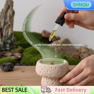 SHNGki Candle Container Transparent Glass Holder Insulated Design for Living Room Party Decor