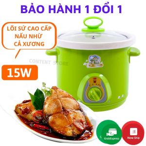 Nồi Nấu Cháo Cho Bé Cao Cấp Chính Hãng - Nồi Hầm Chậm Đa Năng Nồi Nấu Cháo Ninh Xương Kho Cá Nhanh Chóng Dung Tích 15L Tiện Ích