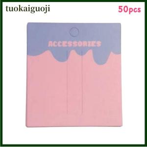 tuokaiguoji 50ชิ้น COLOUR คลิปผมแบบห้อยได้สำหรับใส่การ์ดปิ่นปักผมอุปกรณ์เสริมสำหรับผมกระดาษการ์ด