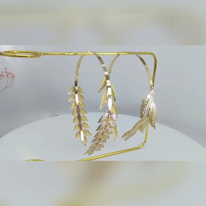 Witch Greek Bride Headbands Golden Leaf for Carnivals Party Handmade Gothic Party Costume Bride Accessories