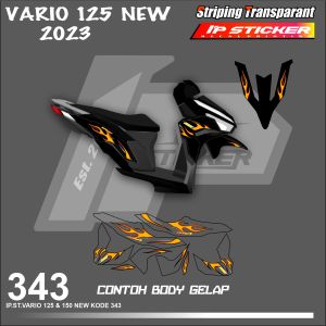 VARIO 125 NEW 2020-2023 (COD) STIKER STRIPING MOTOR HONDA VARIO 125 NEW HOLOGRAM DAN TRANSPARAN