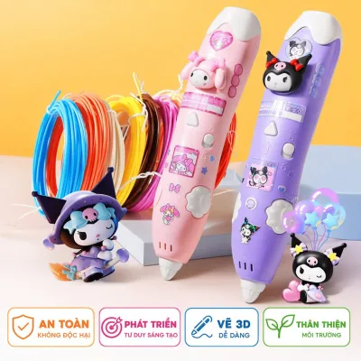 bút 3d in nổi đồ chơi sáng tạo nhiệt thấp mực pcl an toàn không mùi kèm mẫu vẽ thủ công học tập di động