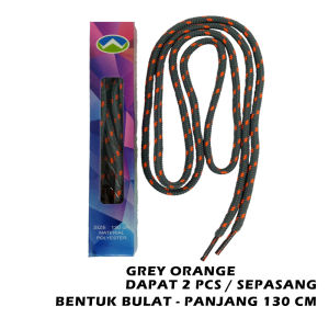 Wigote Tali Sepatu Gunung - Bentuk Bulat - Motif 2 Warna - Outdoor - Camping - Adventure - Hiking - Panjang 130 cm - 2 pcs - sepasang