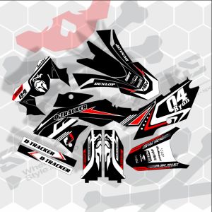 Decal/Stiker crf 150L WR155/Gordon/ DTracker /KLX BF full body(Bisa ganti warna+nama+no)