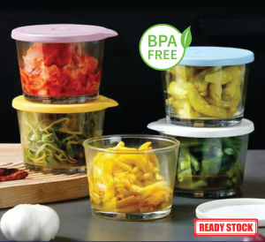260ml Glass Food Container Stackable Sealed Glass Jar with Lid Leakproof Glass Jar Reusable Food Storage