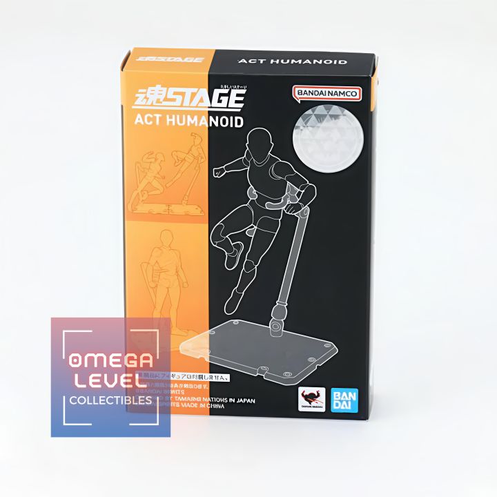 Bandai Tamashii Nations Stage Act - Supporto In Plastica Nera Per Action Figure, Combinabile