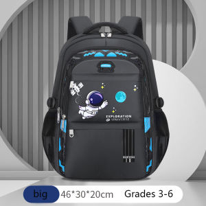BABEDUO Childrens Schoolbag Elementary School Boy New New Spaceman Backpack 1-3-4 Grade 6 Portable Burden Alleviation