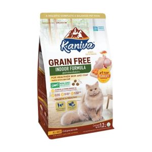 ใหม่🔥Kaniva (Grain Free) อาหารแมวคานิว่า สูตรเกรนฟรี NON-GMO บำรุงขนและผิวหนัง โซเดียมต่ำ 2-3กิโล
