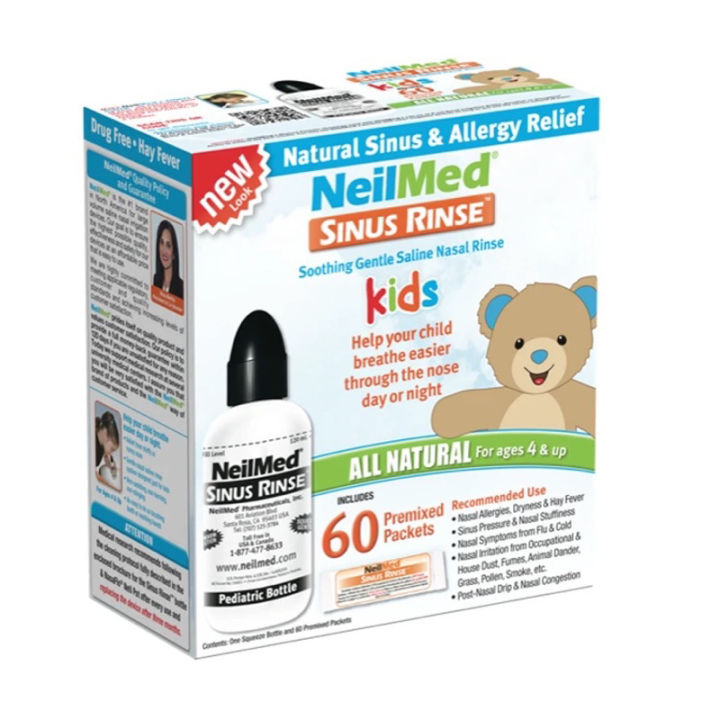 ♝NeilMed Sinus Rinse Kids Premixed Sachets 60's (NO BOTTLE) | Lazada