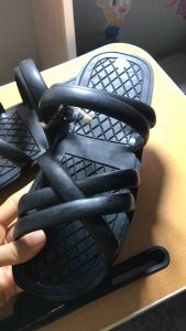 Dép nam cao su cao cấpđế dày dốc khứa mặt trống trơn