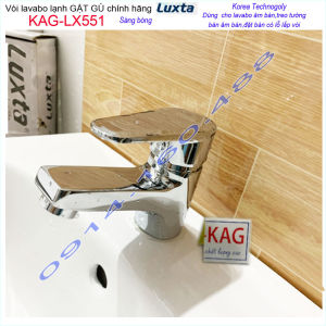 [HCM]Vòi lavabo lạnh gật gù Luxta KAG-LX551 Vòi chậu rửa mặt nước mạnh thiết kế đẹp tinh tế từng chi tiết