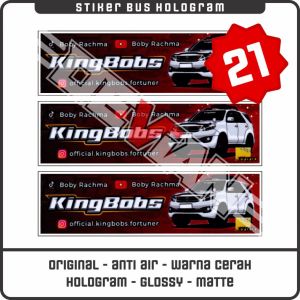 stiker bus hologram isi 80/60/40/20/10 | original anti air jedha qq trans nabilla maudi tuan muda kids panda julukan bus terpopuler dan banyak di cari
