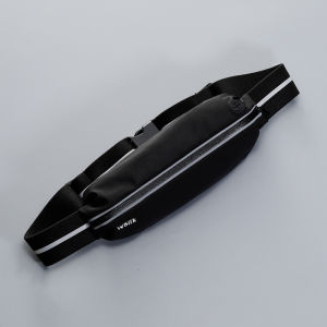 Sport Waist Bag Running Jogging Belt Black Invisible Pouch Cellphone Key Holder Waterproof Reflective Adjustable