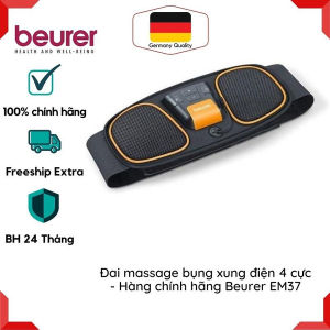 Máy Massage Giảm Mỡ Bụng Beurer EM37 Đai Mát Xa Quấn Nóng Rung Bụng Tan Mỡ Cao Cấp Cho Nam Nữ 5 Chương Trình Tùy Chọn Nhập Đức Bảo Hành 12 Tháng