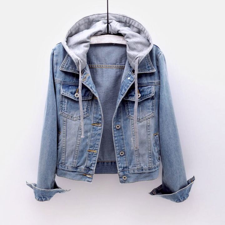 Plus Size S-5XL Women Denim Jacket Spring Autumn Fashion Casual