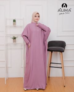 Rania Dress Baju Gamis Abaya Wanita Bahan Rayon Motif Polos