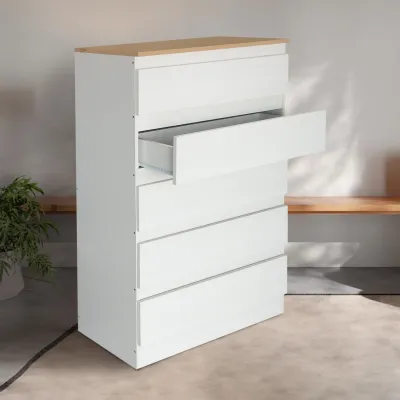 121CM 5 TIER CHEST DRAWER | LACI KAYU | STORAGE DRAWER | LACI BAJU | DRAWER CABINET | WARDROBE IKEA STYLE | WOOD DRAWER