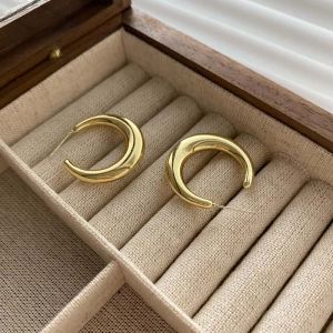 Pharaoh🍓Anting-anting ceruk Anting-anting berbentuk C/anting-anting bulat logam serbaguna untuk wanita